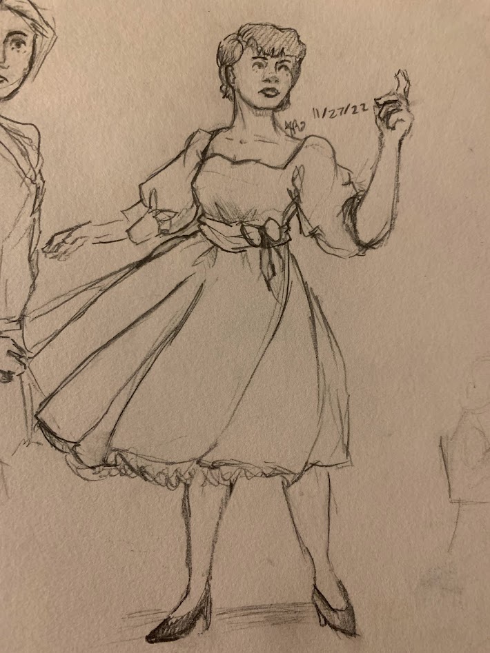 Woman in dress